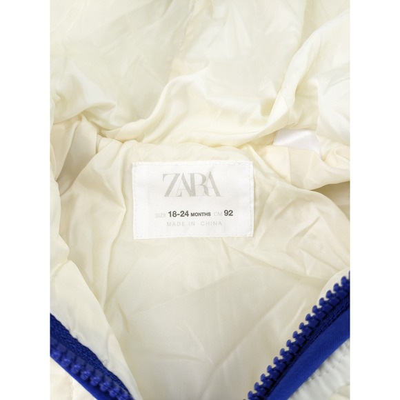 Zara Cream Light Puffer Coat - Picture 5 of 6